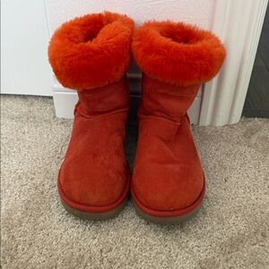 Cozy Orange Fur-Lined UGG Boots